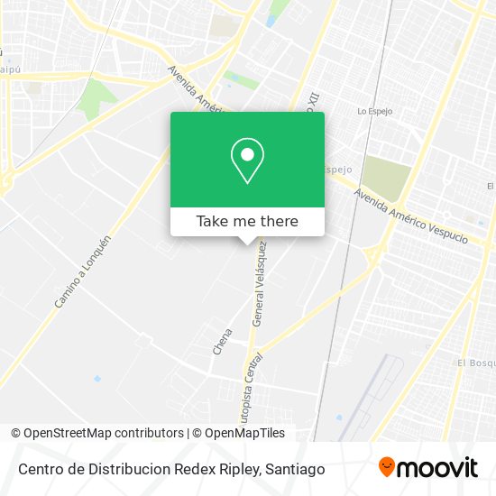 Centro de Distribucion Redex Ripley map