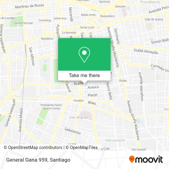 General Gana 959 map