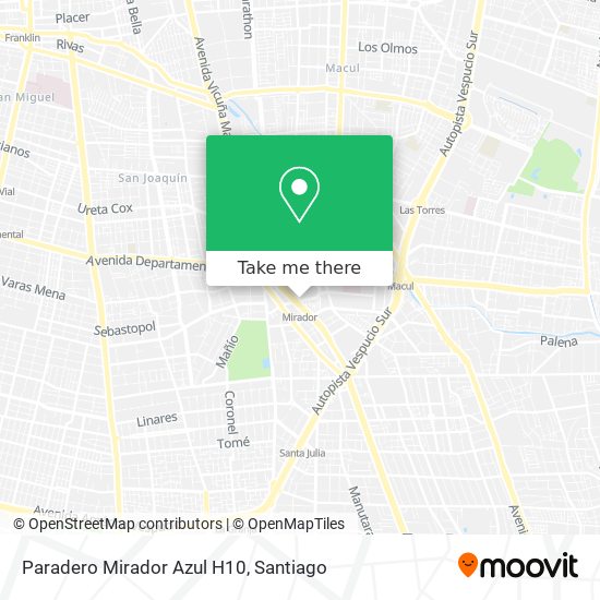 Paradero Mirador Azul  H10 map