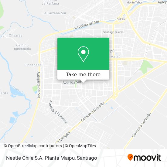 Nestle Chile S.A. Planta Maipu map