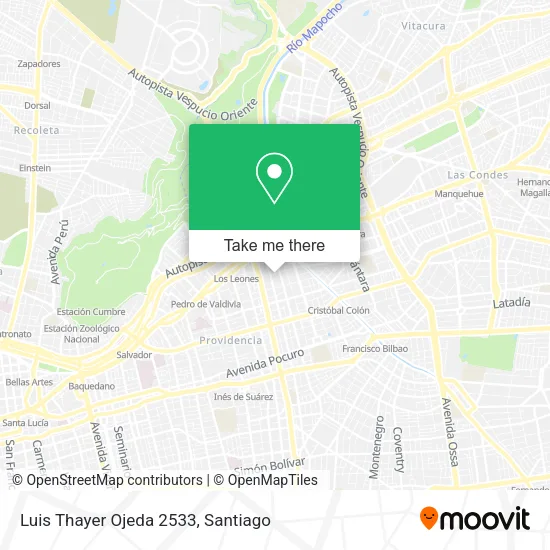 Luis Thayer Ojeda 2533 map