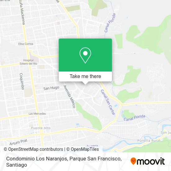 Condominio Los Naranjos, Parque San Francisco map