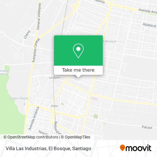 Villa Las Industrias, El Bosque map