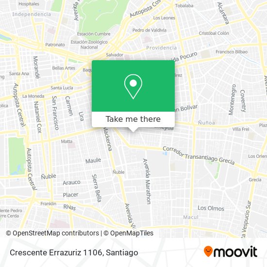 Mapa de Crescente Errazuriz 1106