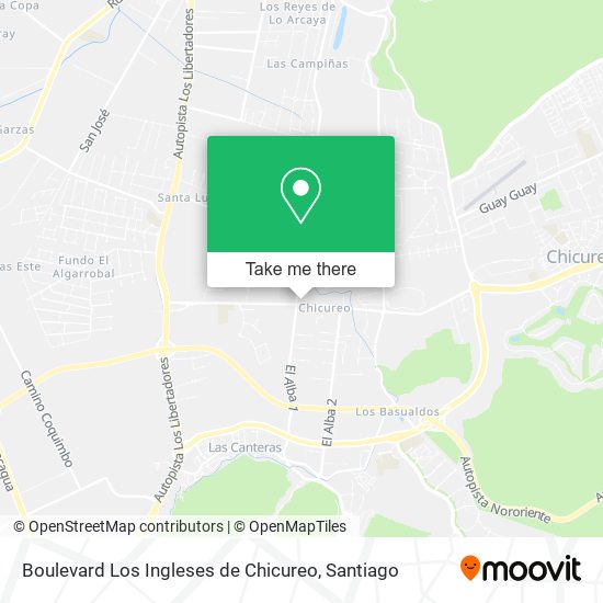 Mapa de Boulevard Los Ingleses de Chicureo