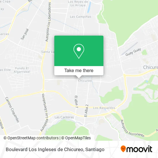 Mapa de Boulevard Los Ingleses de Chicureo