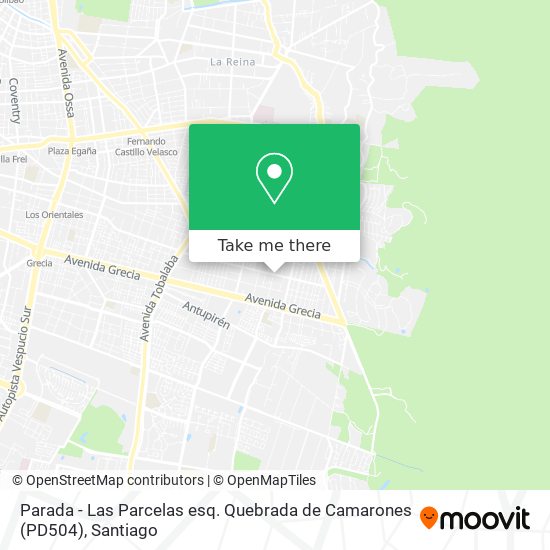 Parada - Las Parcelas esq. Quebrada de Camarones (PD504) map