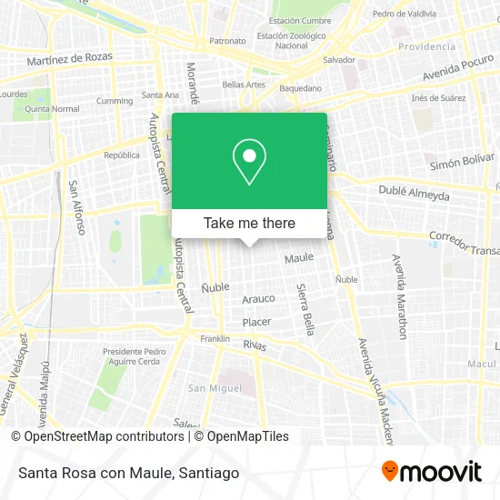 Mapa de Santa Rosa con Maule