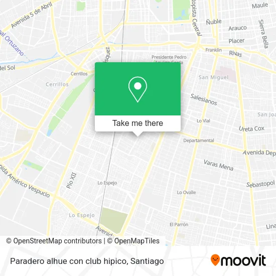 Paradero alhue con club hipico map