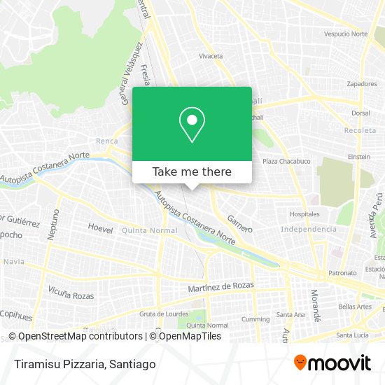 Tiramisu Pizzaria map