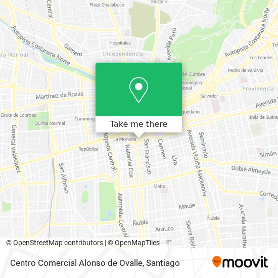 Centro Comercial Alonso de Ovalle map
