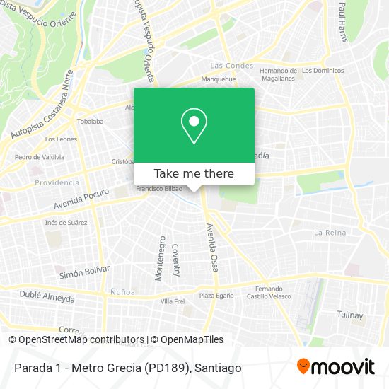 Mapa de Parada 1 - Metro Grecia (PD189)