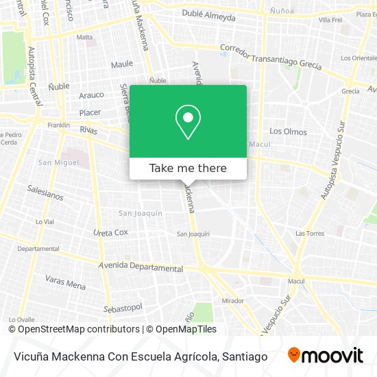 Vicuña Mackenna Con Escuela Agrícola map