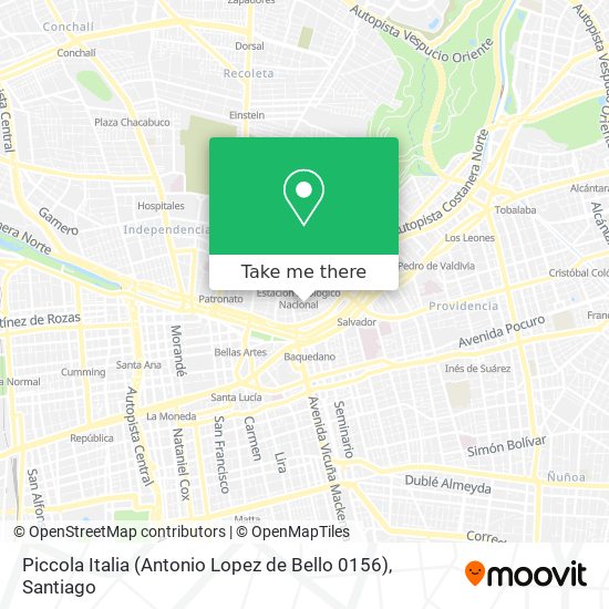 Piccola Italia (Antonio Lopez de Bello 0156) map