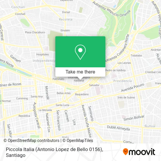 Piccola Italia (Antonio Lopez de Bello 0156) map