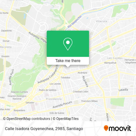 Mapa de Calle Isadora Goyenechea, 2985