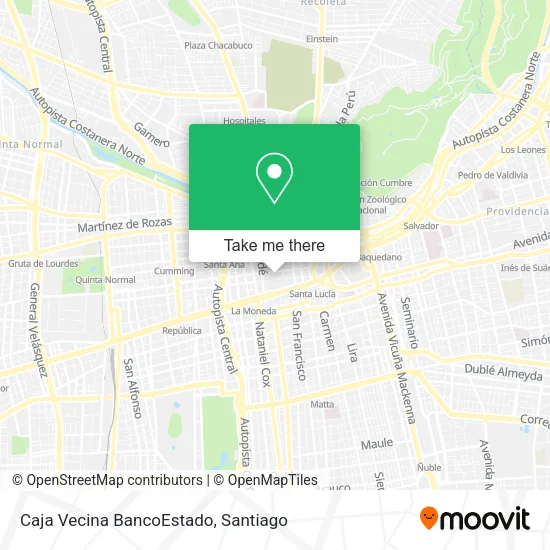 Mapa de Caja Vecina BancoEstado
