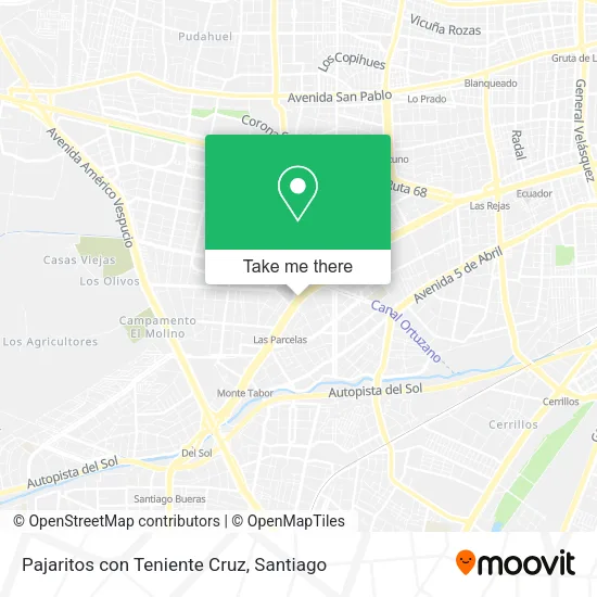 Pajaritos con Teniente Cruz map
