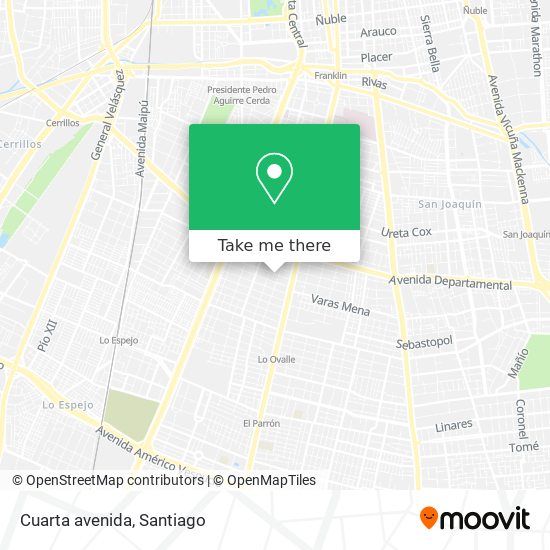 Cuarta avenida map