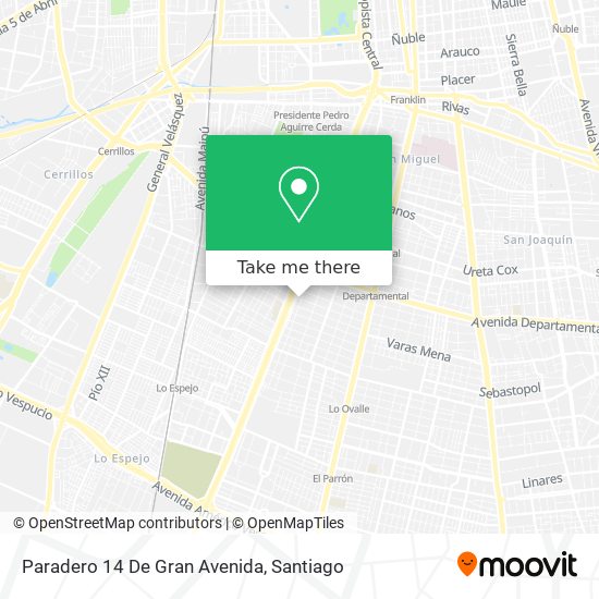 Paradero 14 De Gran Avenida map