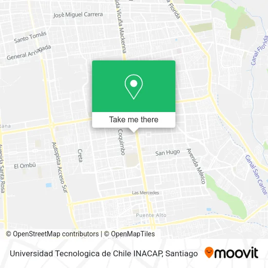 Universidad Tecnologica de Chile INACAP map