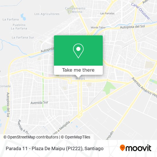 Parada 11 - Plaza De Maipu (PI222) map
