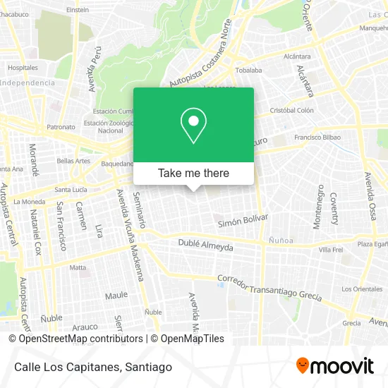 Calle Los Capitanes map