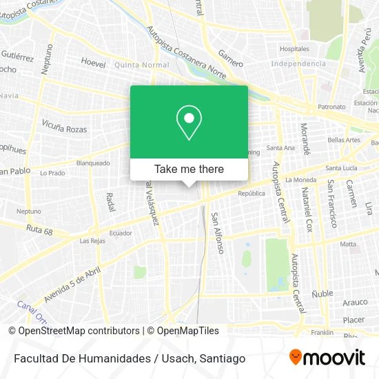 Facultad De Humanidades / Usach map