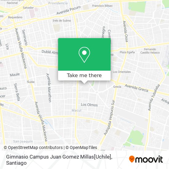 Gimnasio Campus Juan Gomez Millas[Uchile] map