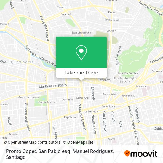 Pronto Copec San Pablo esq. Manuel Rodríguez map