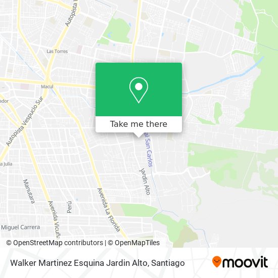 Mapa de Walker Martinez Esquina Jardin Alto