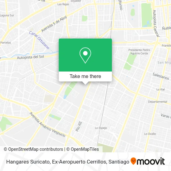 Hangares Suricato, Ex-Aeropuerto Cerrillos map