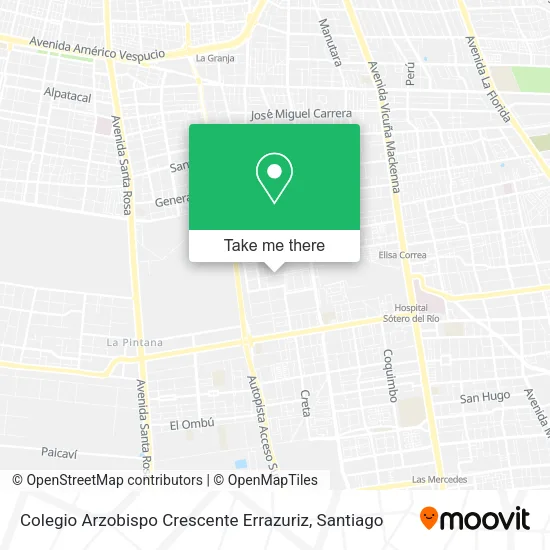 Colegio Arzobispo Crescente Errazuriz map