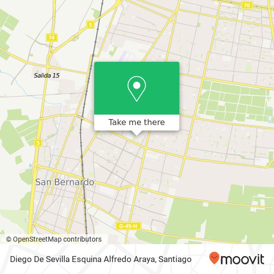 Diego De Sevilla Esquina Alfredo Araya map