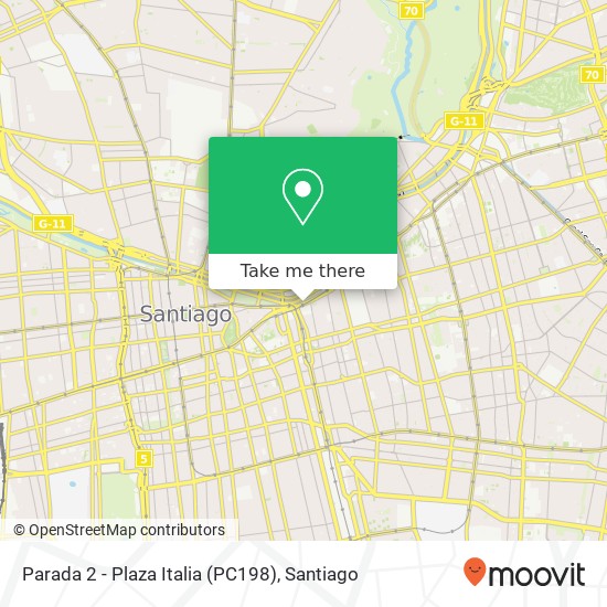 Parada 2 - Plaza Italia (PC198) map
