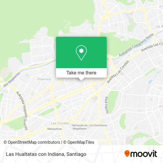 Las Hualtatas con Indiana map