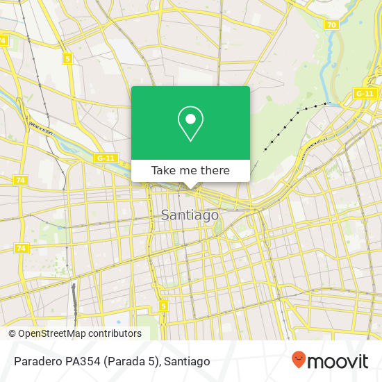 Paradero PA354 (Parada 5) map