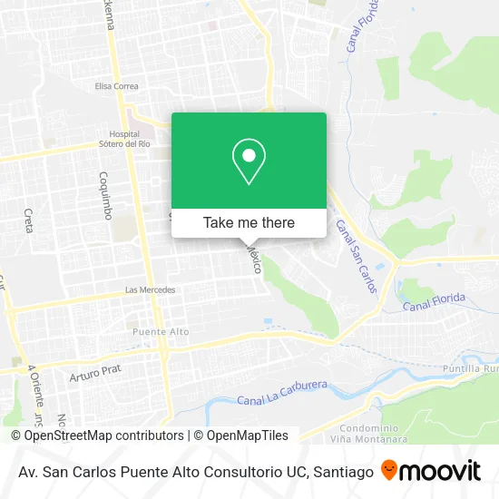 Av. San Carlos Puente Alto Consultorio UC map
