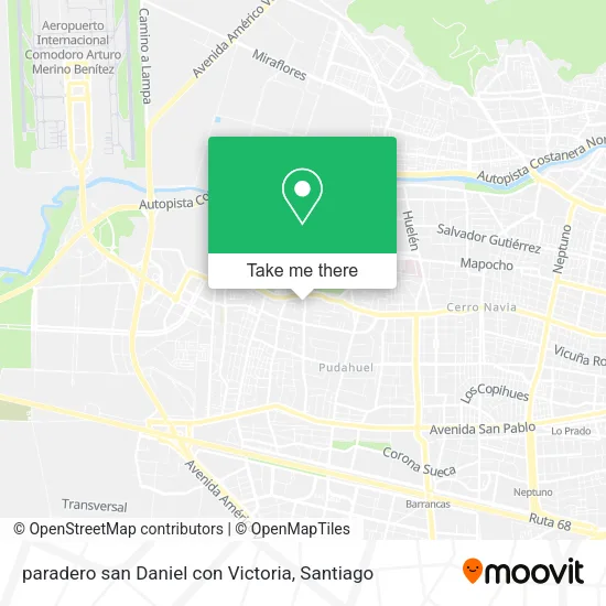paradero san Daniel con Victoria map
