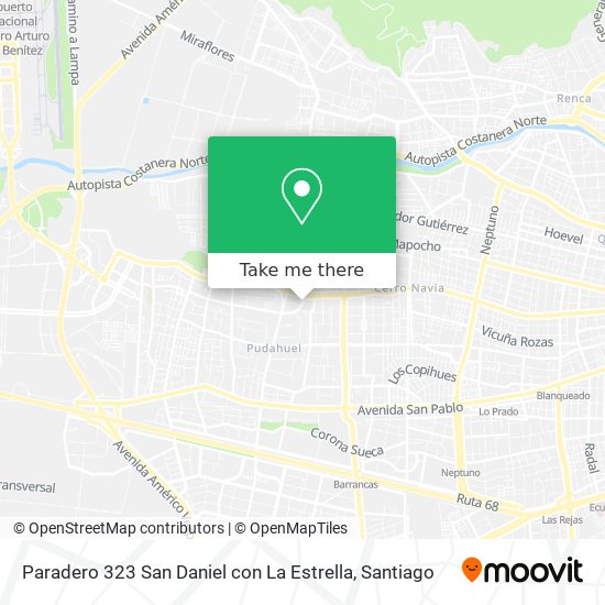 Paradero 323 San Daniel con La Estrella map