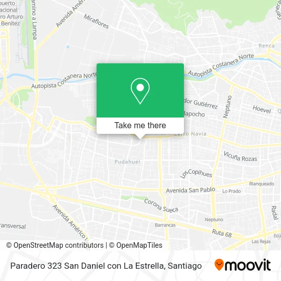 Paradero 323 San Daniel con La Estrella map