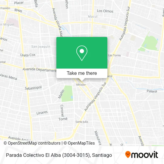 Parada Colectivo El Alba (3004-3015) map