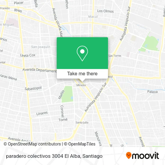 paradero colectivos 3004 El Alba map
