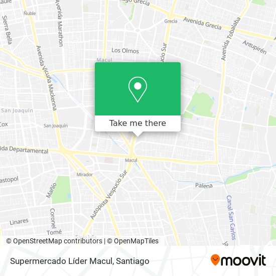 Supermercado Líder Macul map