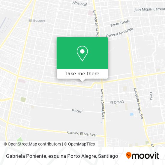 Mapa de Gabriela Poniente, esquina Porto Alegre