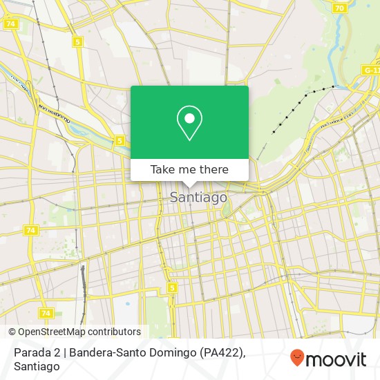 Parada 2 | Bandera-Santo Domingo (PA422) map