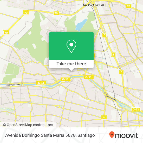 Mapa de Avenida Domingo Santa María 5678