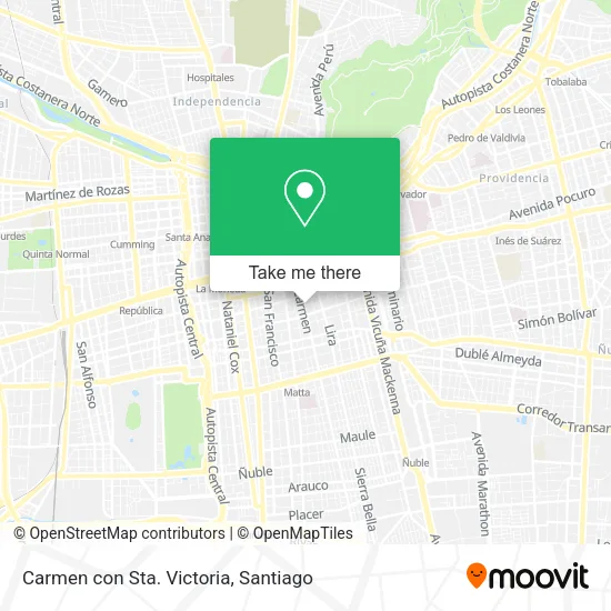 Carmen con Sta. Victoria map