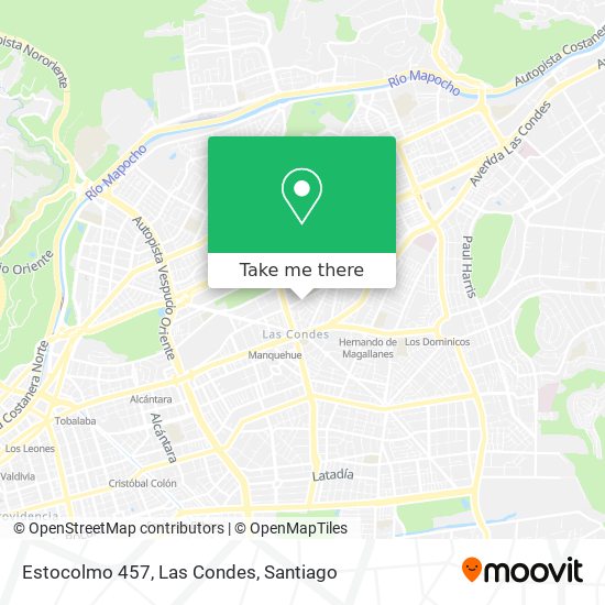 Estocolmo 457, Las Condes map