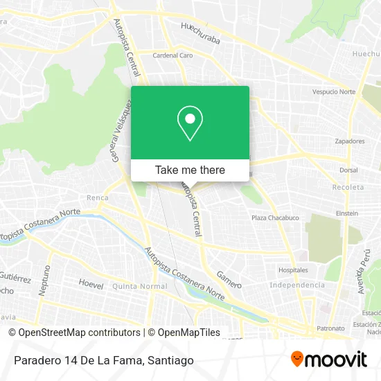 Paradero 14 De La Fama map